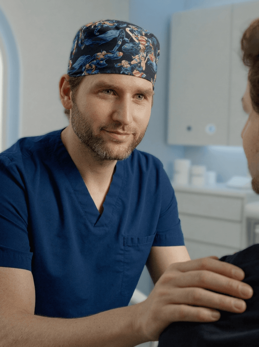 Dr. Kaplan talking with a patient