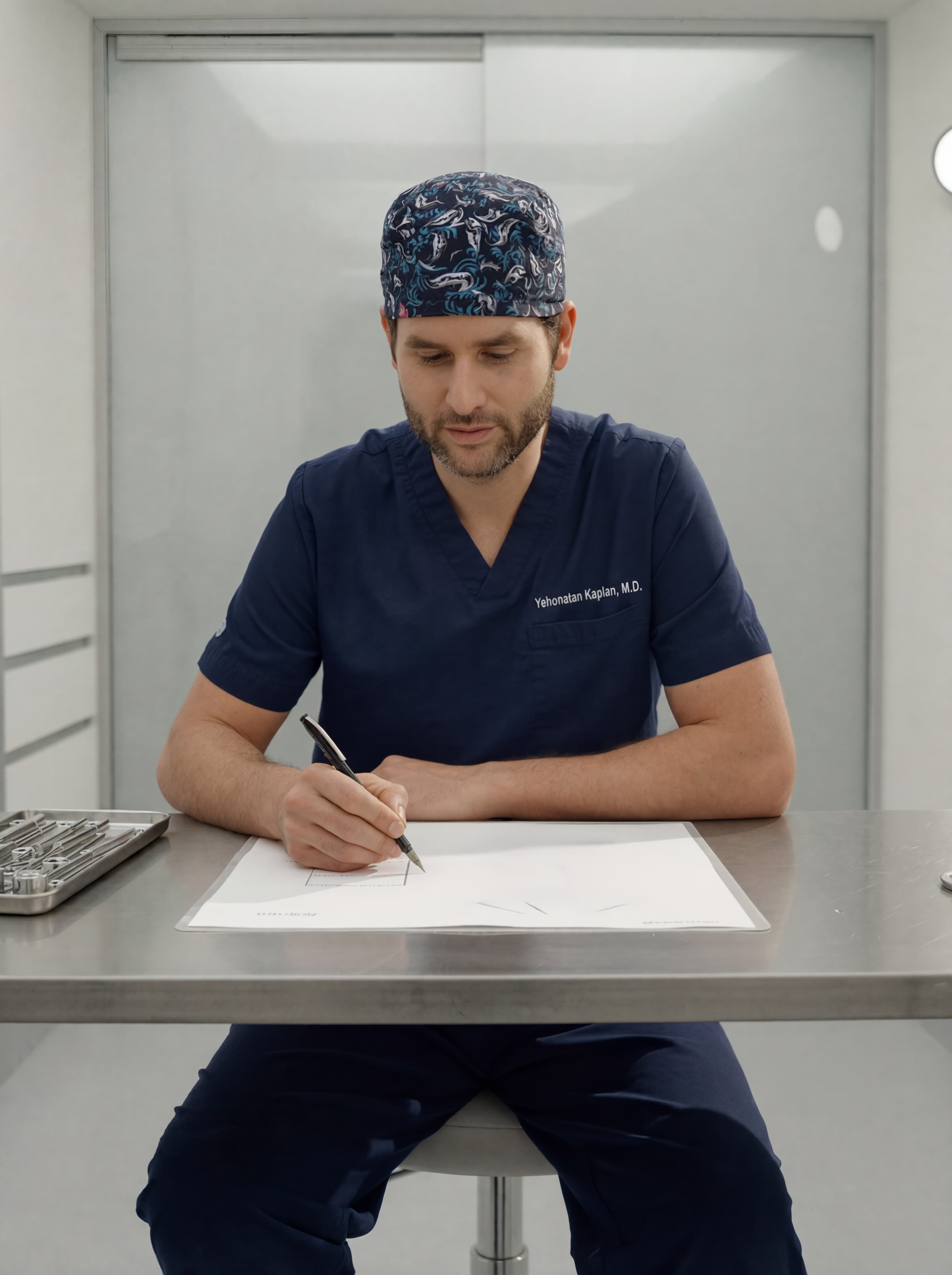 Dr. Kaplan consulting with a patient